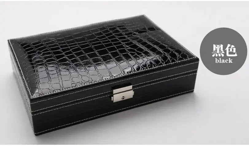 Cosmetic Leather Jewelry Box - Image #3