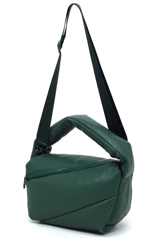 Fashion Puffy Tote Crossbody Bag - Image #3