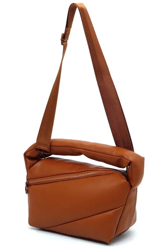 Fashion Puffy Tote Crossbody Bag - Image #7