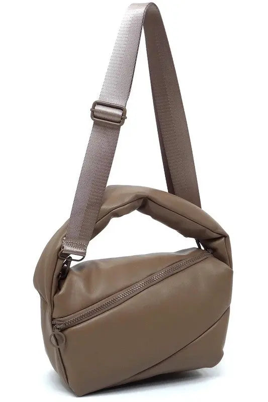 Fashion Puffy Tote Crossbody Bag - Image #11