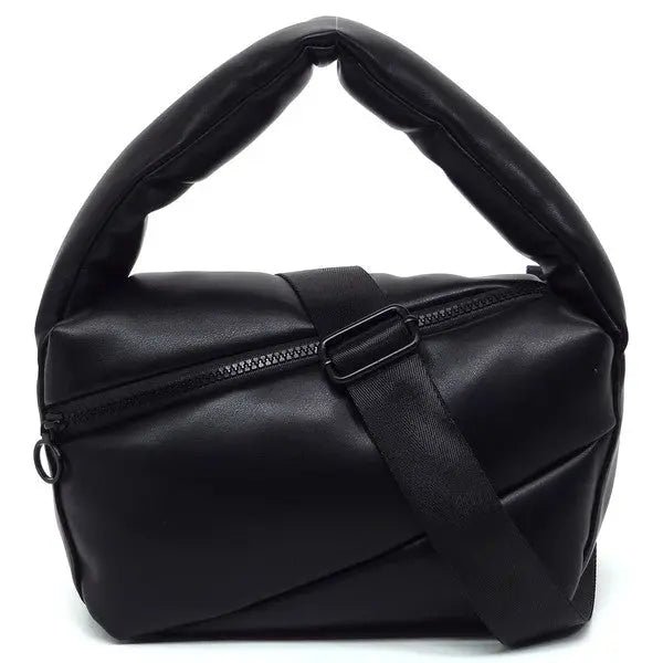 Fashion Puffy Tote Crossbody Bag - Image #4